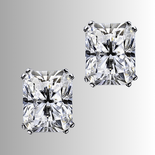 Orecchini Punto Luce con Moissaniti Taglio Radiant