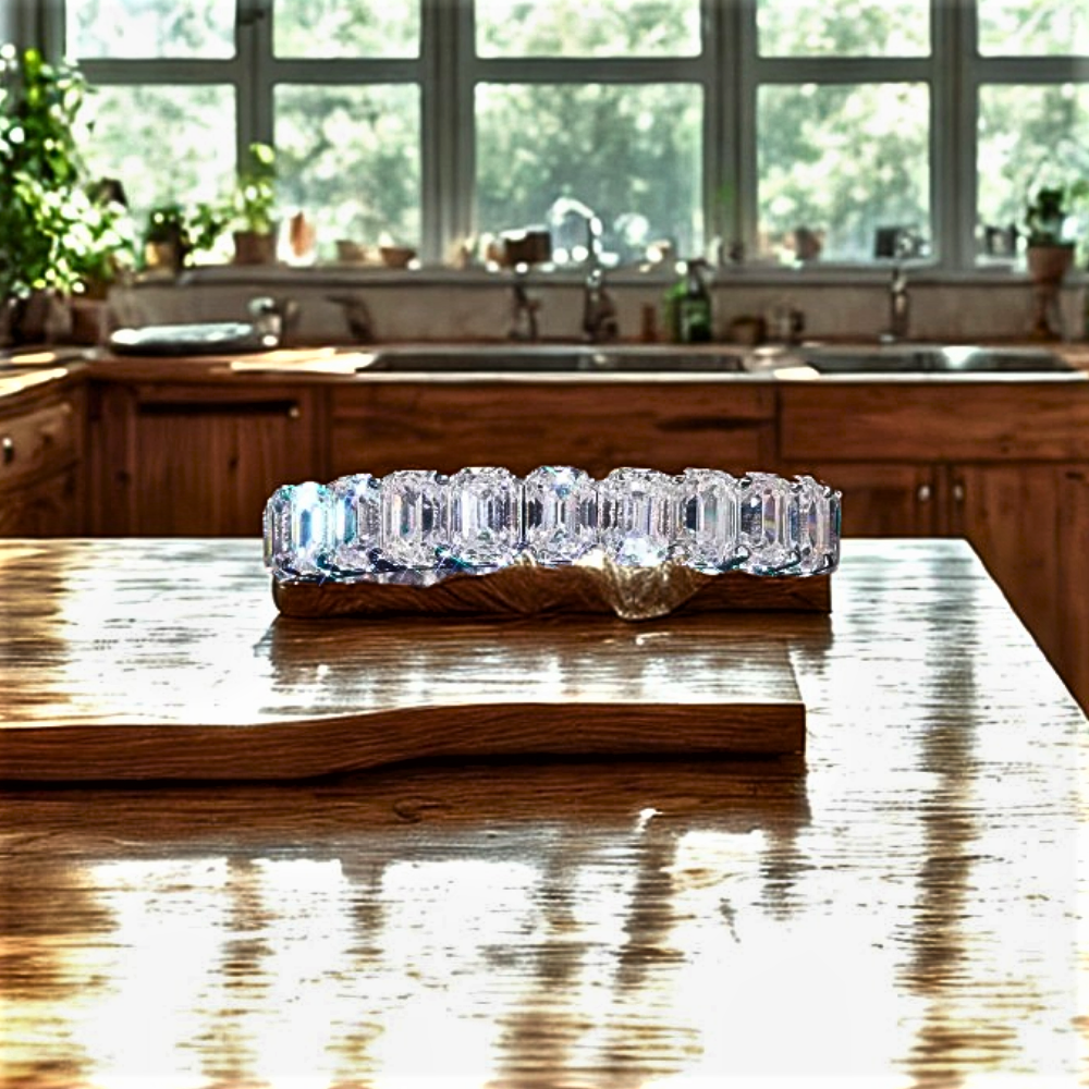 Fedina Eternity con Moissaniti Taglio Smeraldo per Ct 6,3