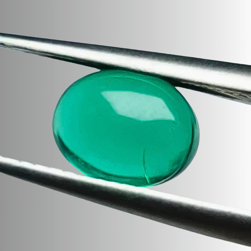 Smeraldi Colombiani Lab Grown Taglio Cabocon Ovale