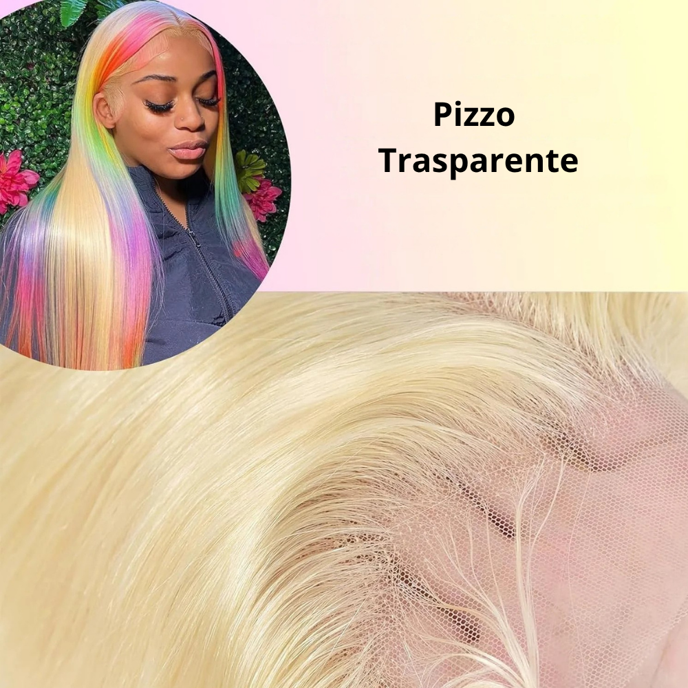 Parrucche Bionde di Capelli Veri Lisce o Ondulate