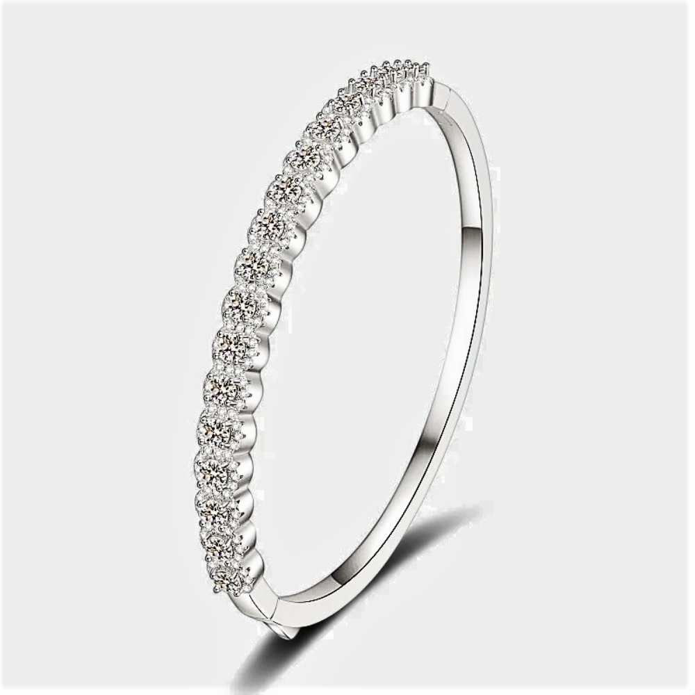 Bracciale Rigido con Fiori di Moissaniti per ct 2,48