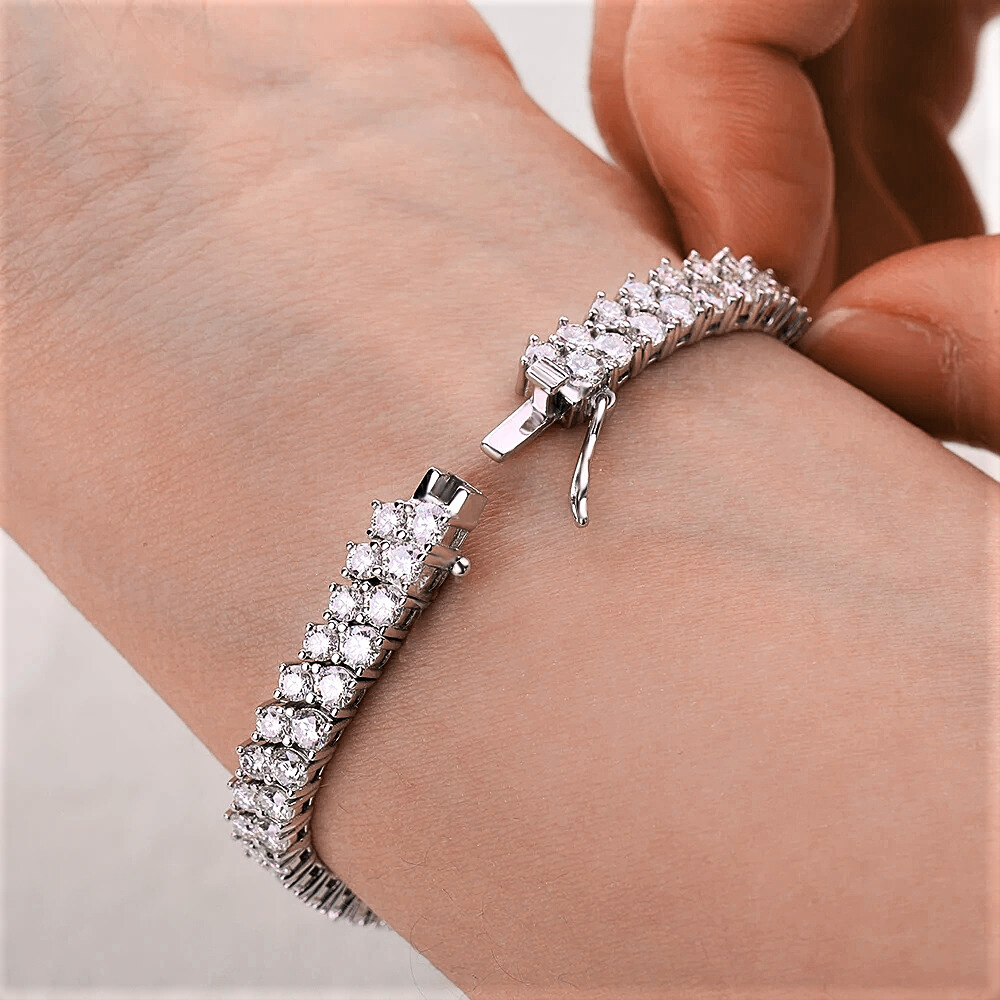 Bracciale a 2 File sfalsate di Moissaniti