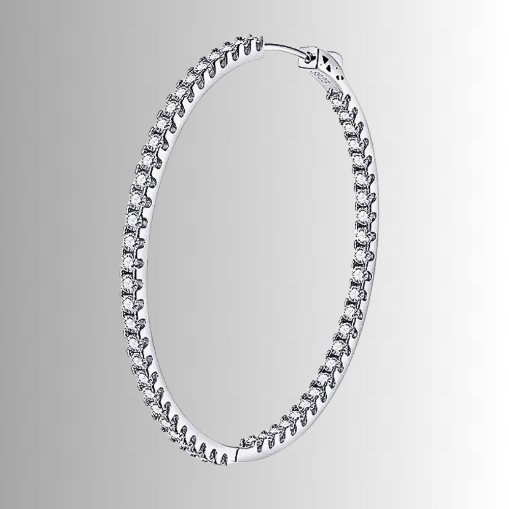 Orecchini a Cerchio con Moissaniti per ct 6,90