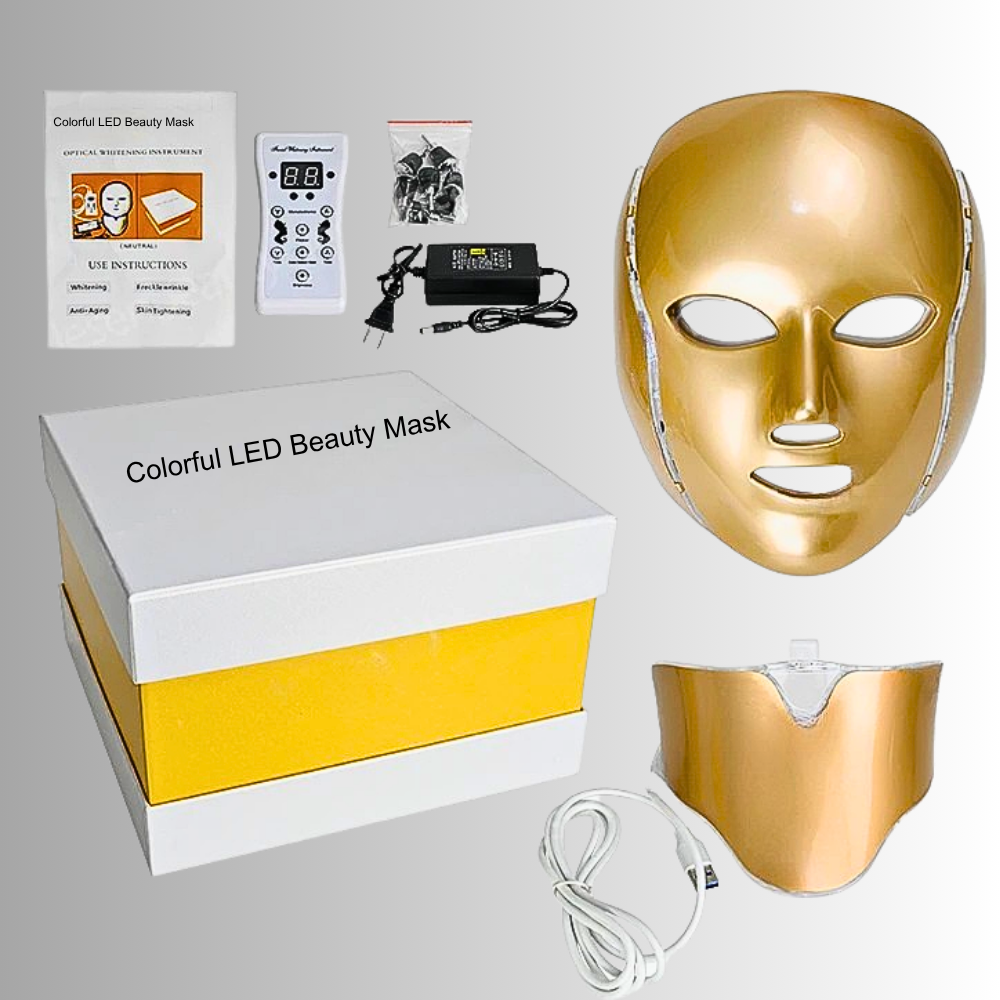 Maschera per Fotobiostimolazione a LED Fotonici 7 colori con EMS