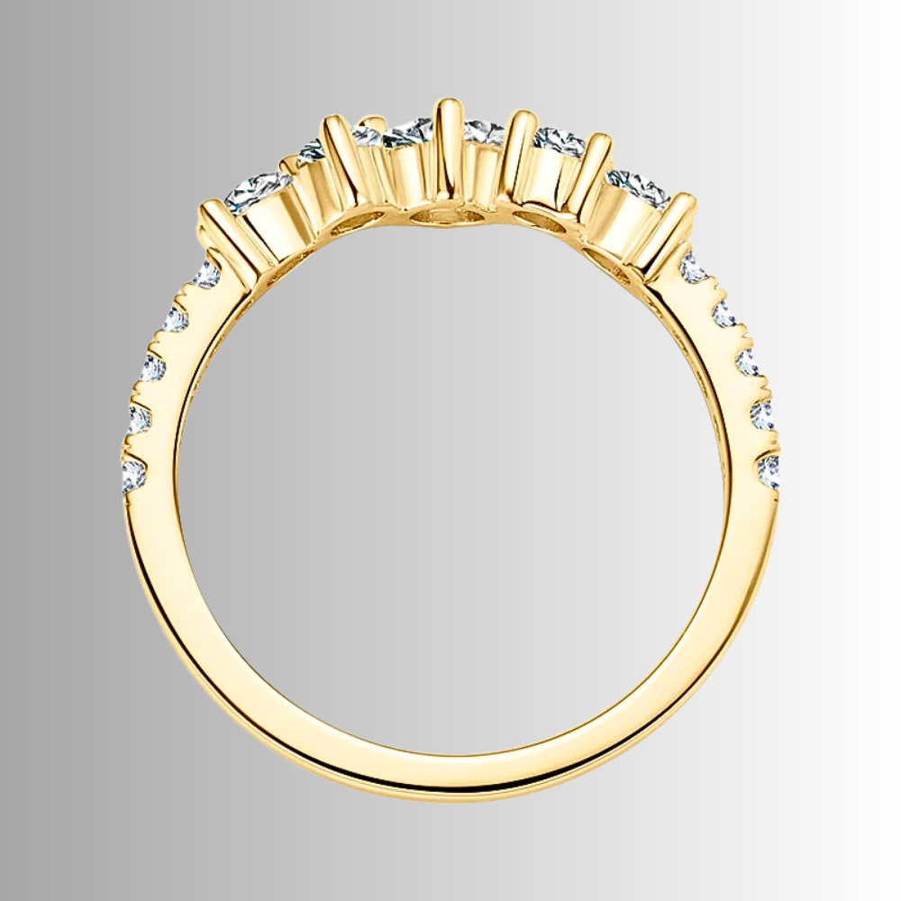 Fedina a  Pietre Sfalsate con Moissanite