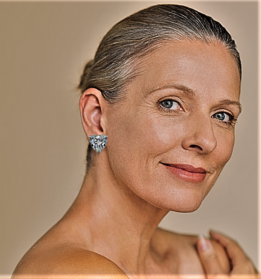 Orecchini Punto Luce con Moissaniti Taglio Cuore