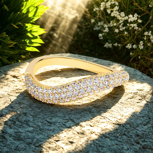 Fedina a Onda con Pavè di Moissaniti