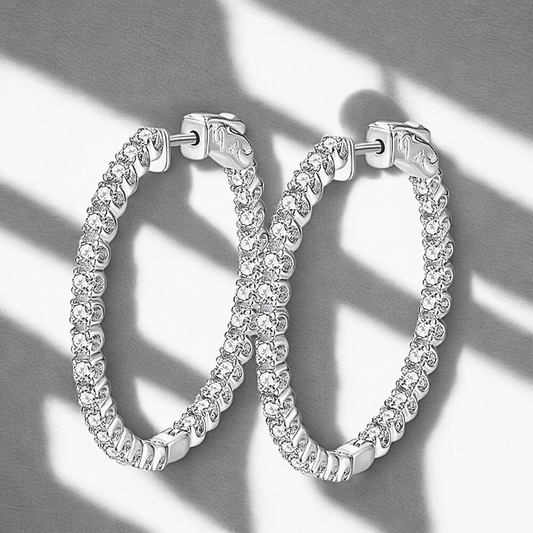 Orecchini a Cerchio con Moissaniti per ct 1,50