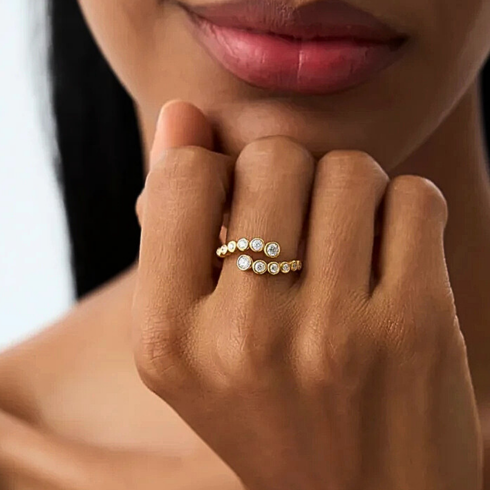 Anello Contrariè con Moissaniti  D Color per ct 1,56