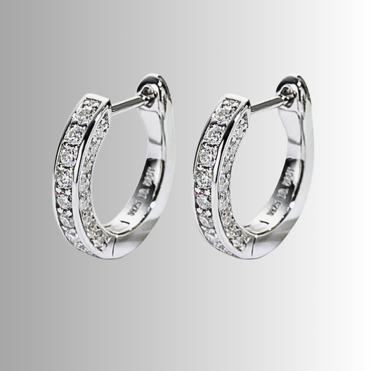 Orecchini a Cerchio con Moissaniti per ct 0,56