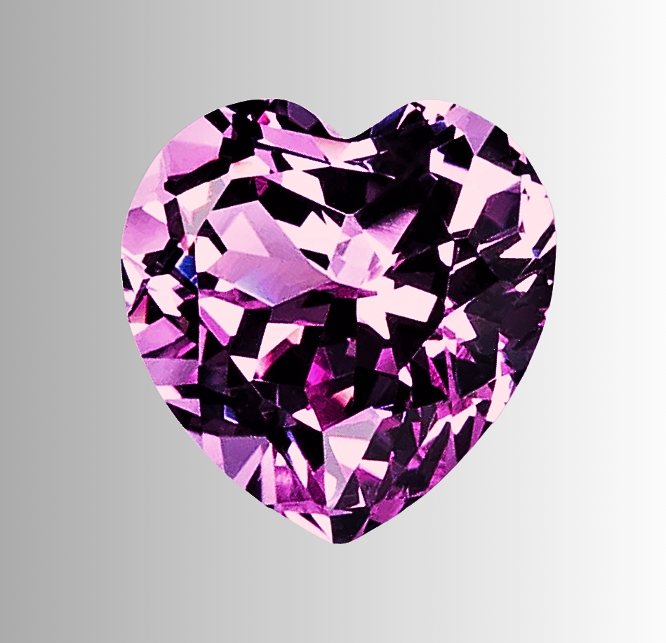 Zaffiro Rosa Lab Grown Taglio Cuore