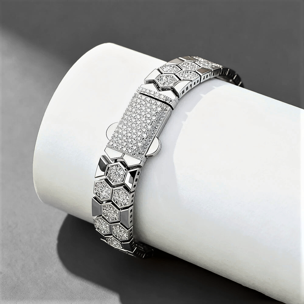 Bracciale a Nido d'Ape con Moissaniti