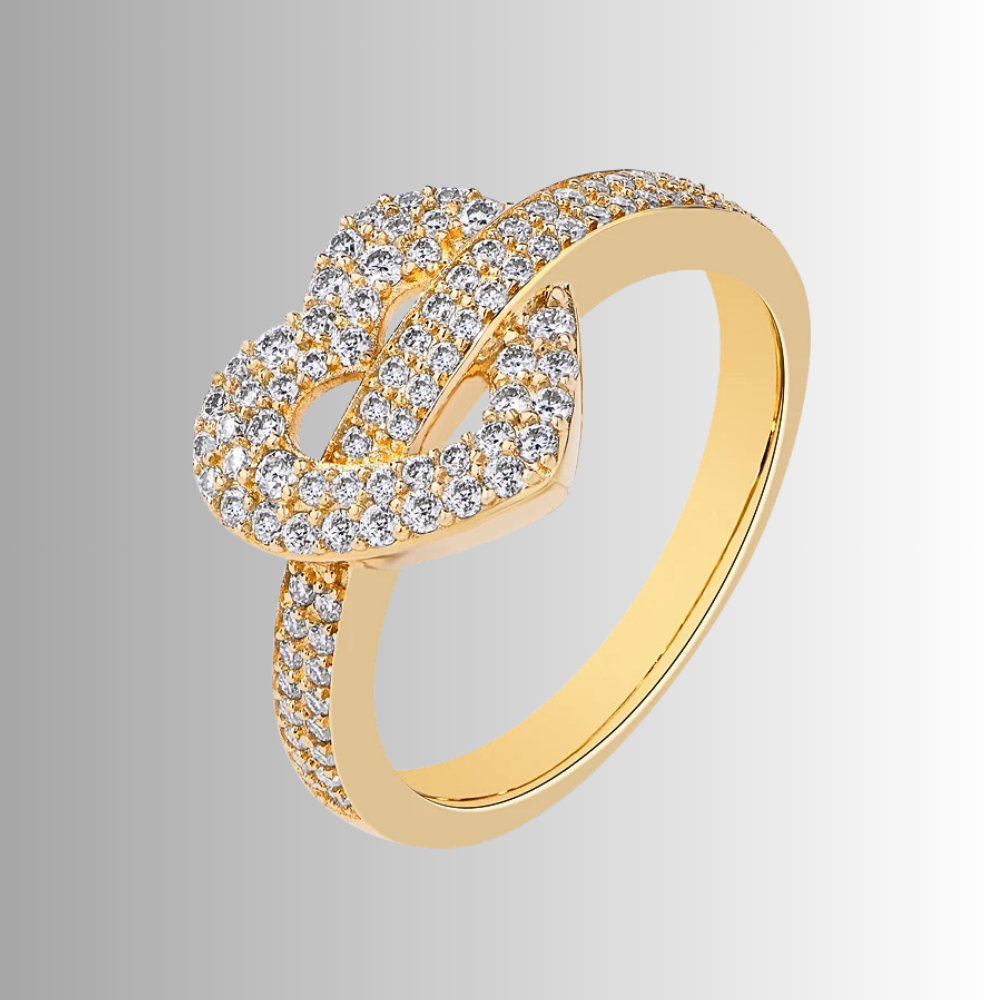 Fascetta a Cuore con Pavè di Moissaniti D Color