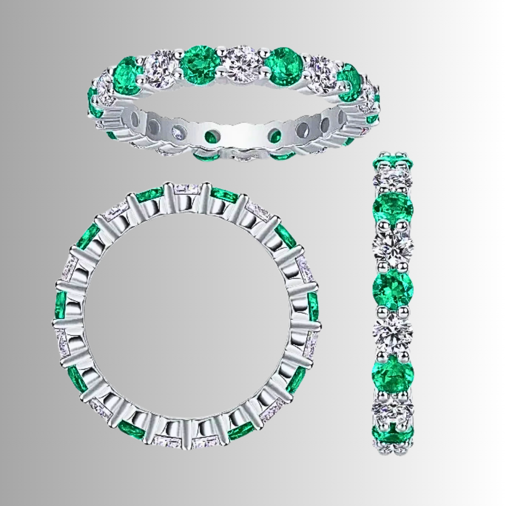 Eternity con Moissaniti Bicolore da mm 3,00