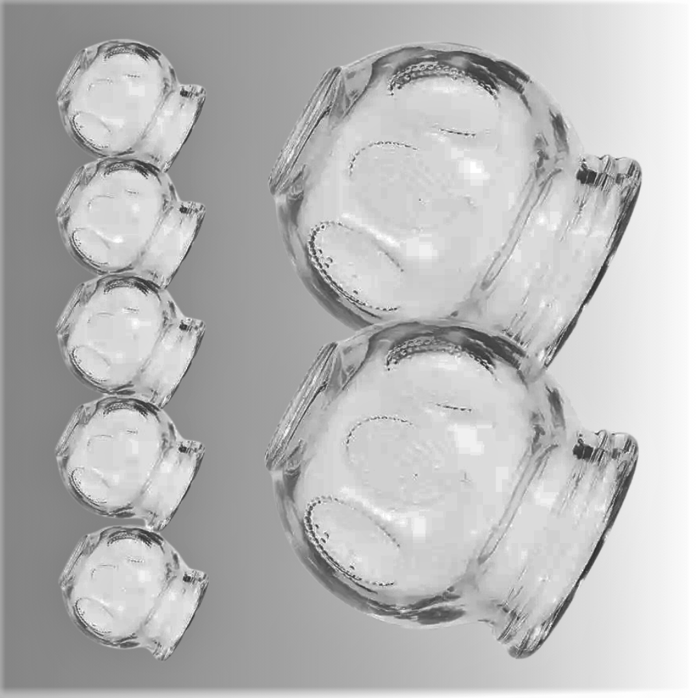 Set di 7 Coppette in Vetro per Coppettazione: Combatti la Cellulite mentre Rilassi i Muscoli e porti Benefici al Corpo
