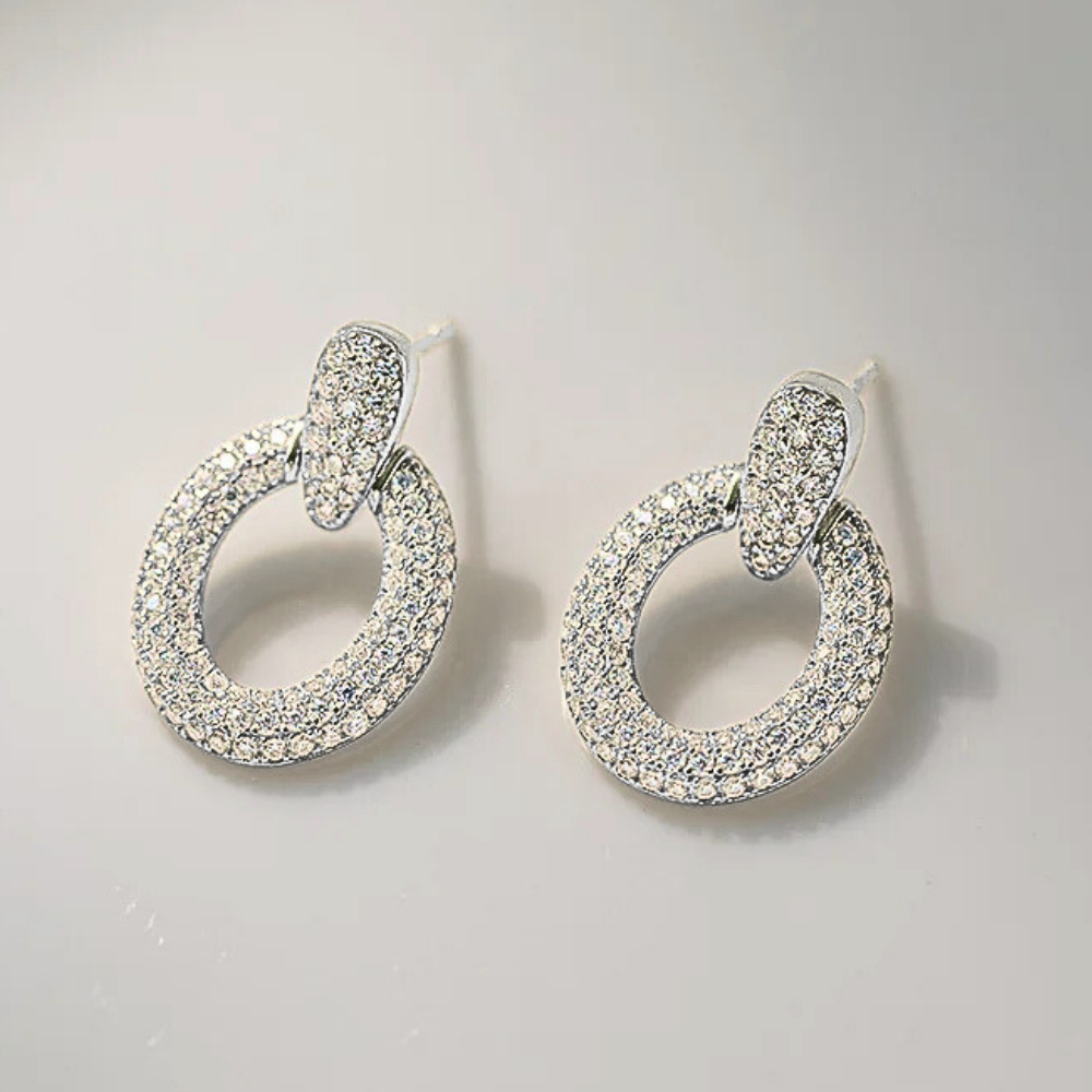 Orecchini Pendenti con Pavè di Moissaniti per ct 5,00