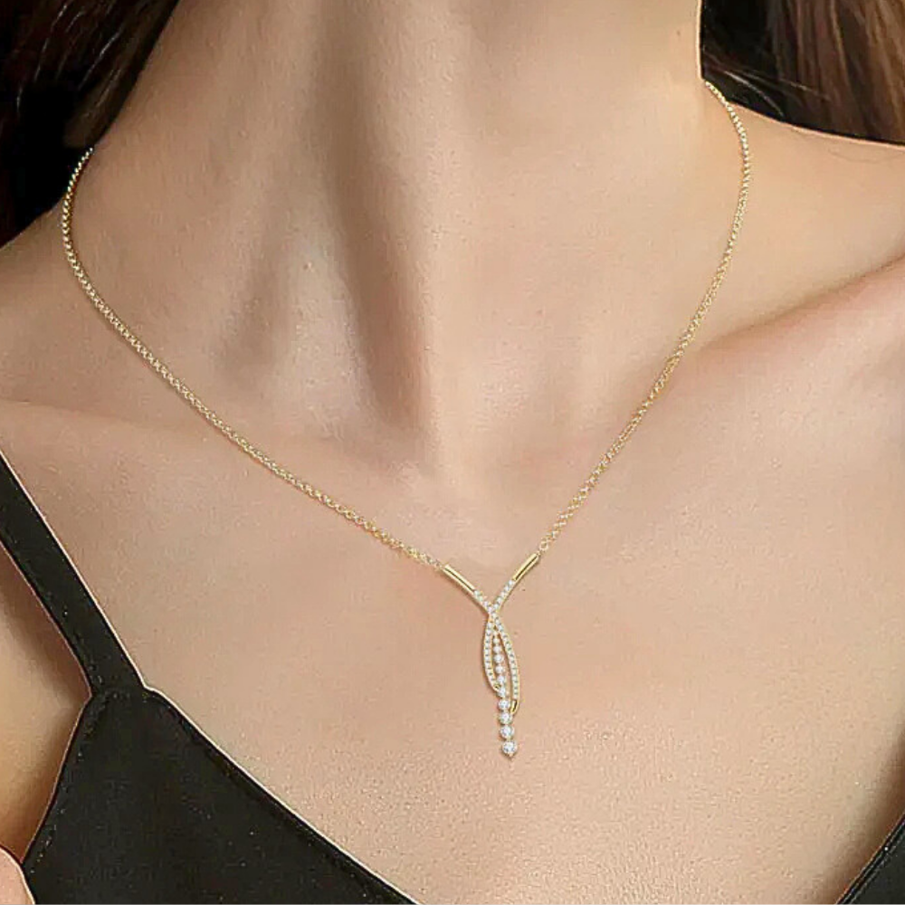 Collana con Pendente in Moissanite per ct 1,23