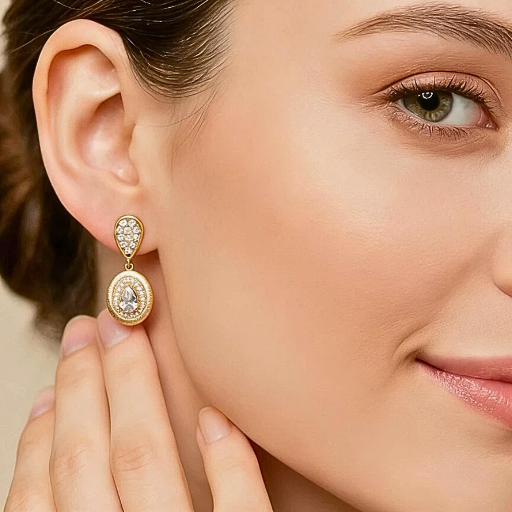 Orecchini Pendenti con Moissaniti Taglio Goccia per ct 1,50