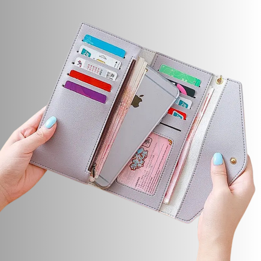 Portafoglio a Busta con Nappe e Cuori