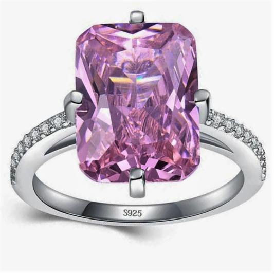 Anillo de plata brillante