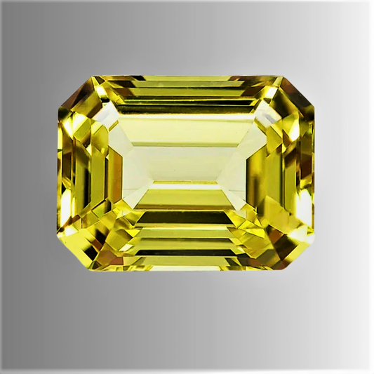 Zaffiro Giallo Lab Grown Taglio Smeraldo