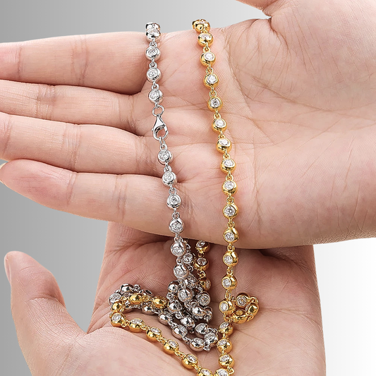 Collana con Castoni a Cipollina in Moissaniti