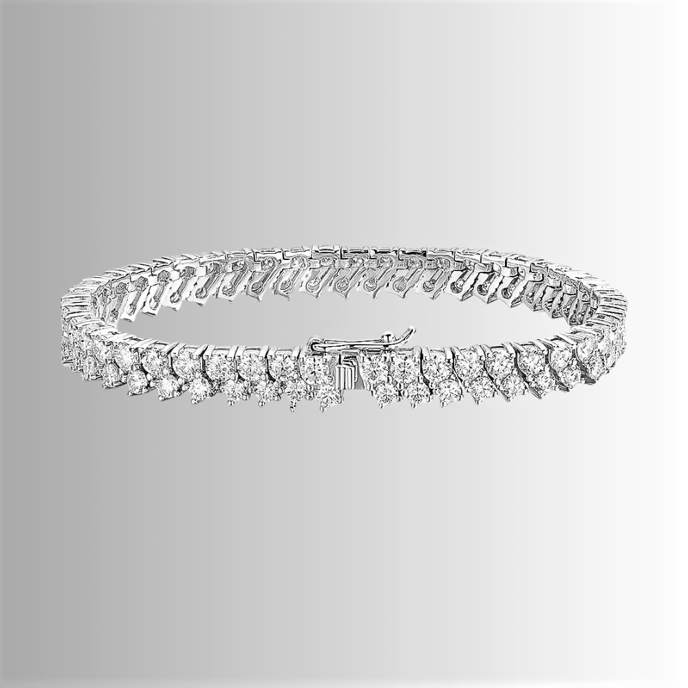 Bracciale a 2 File sfalsate di Moissaniti