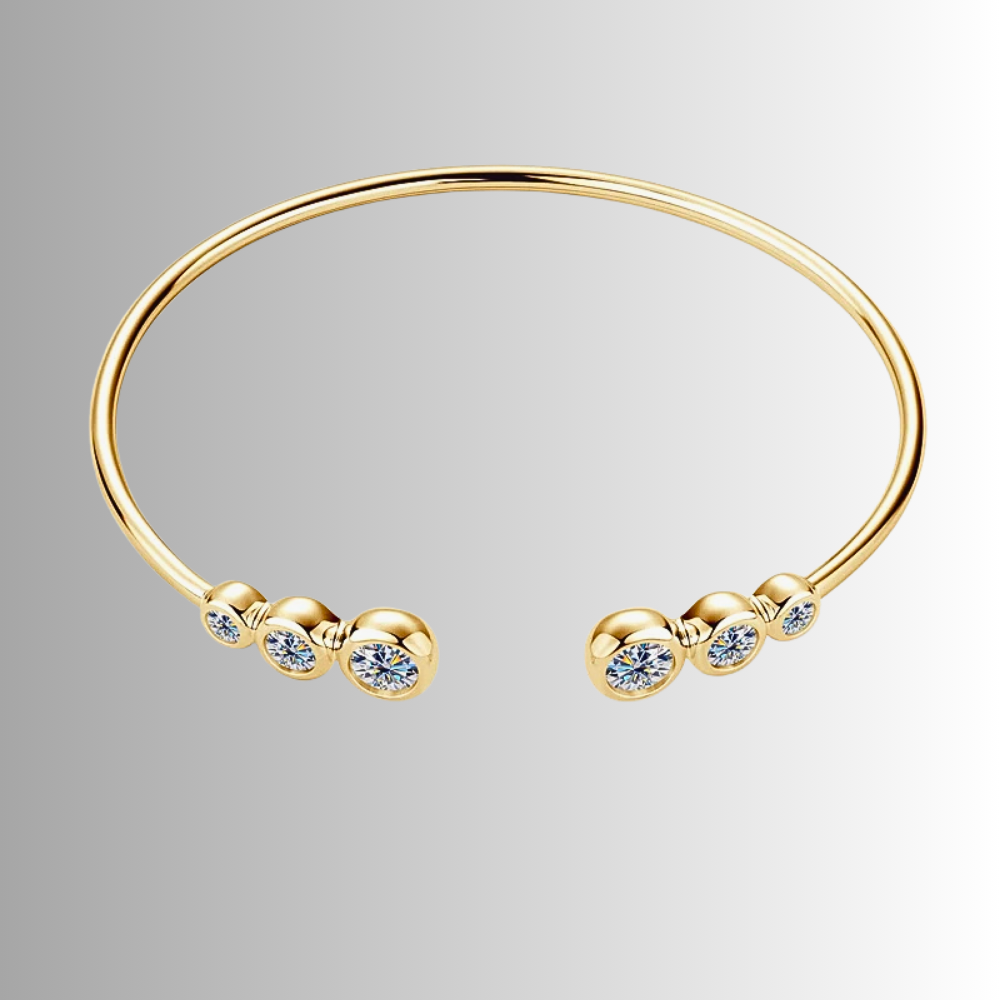 Mini collezione di Bracciali Rigidi Aperti con Moissaniti