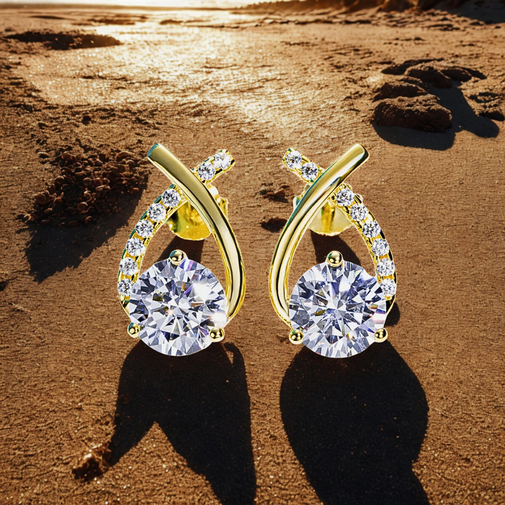 Orecchini a Nodo con Moissaniti per ct 4,28