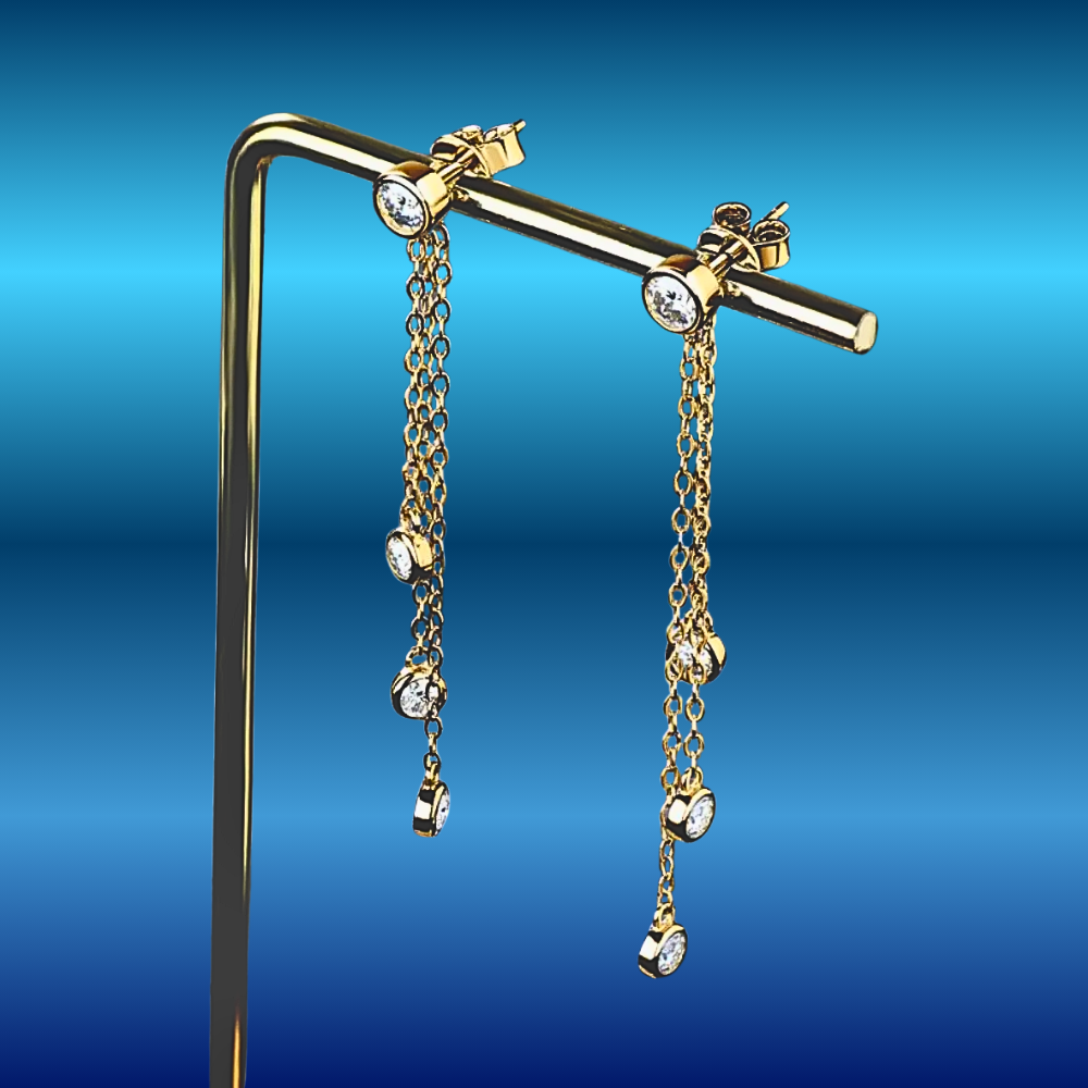 Orecchini a Catenelle con Moissaniti