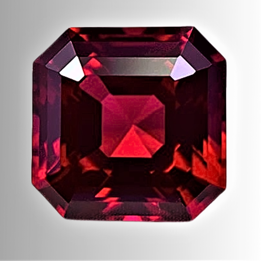 Rubino Lab Grown Taglio Asscher Certificato