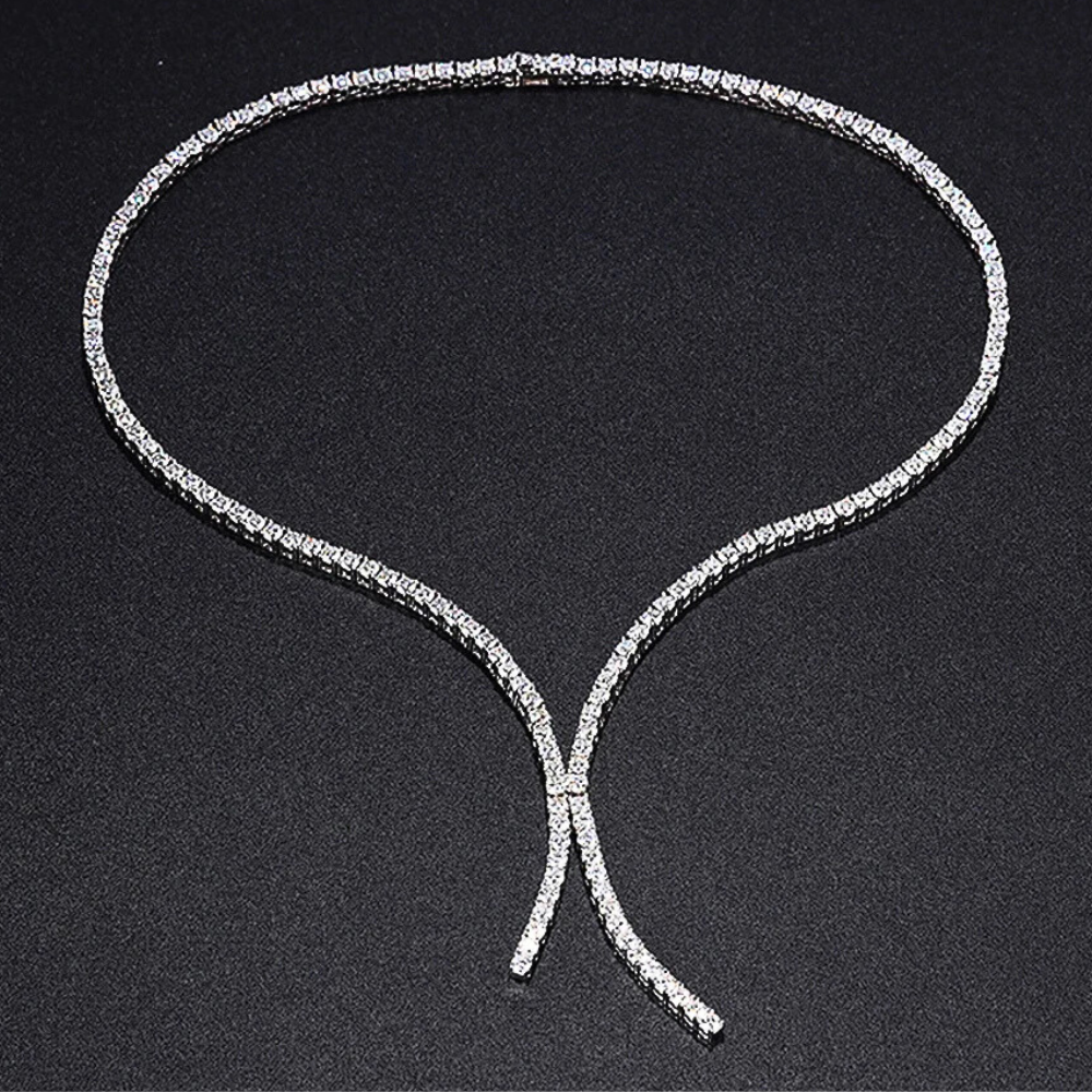 Collana Tennis Pendente con Moissaniti