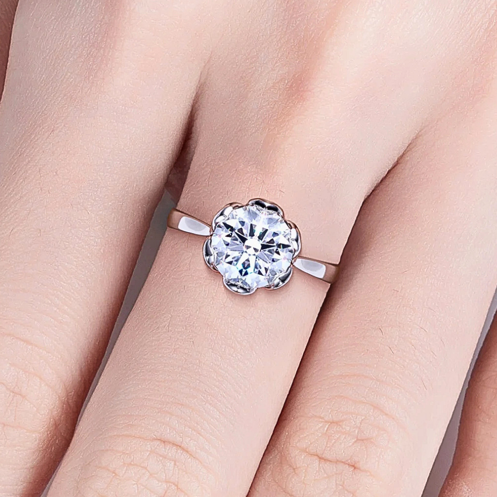 Solitario con Moissanite di ct 3,00