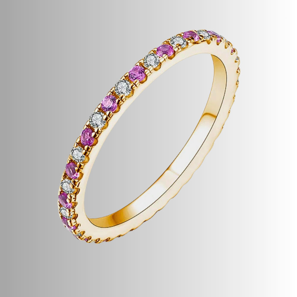 Eternity Bicolore in Moissaniti da mm 1,50