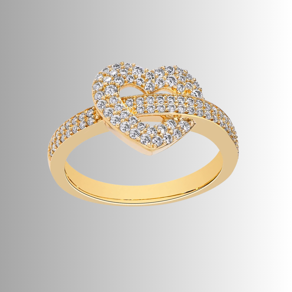 Fascetta a Cuore con Pavè di Moissaniti D Color