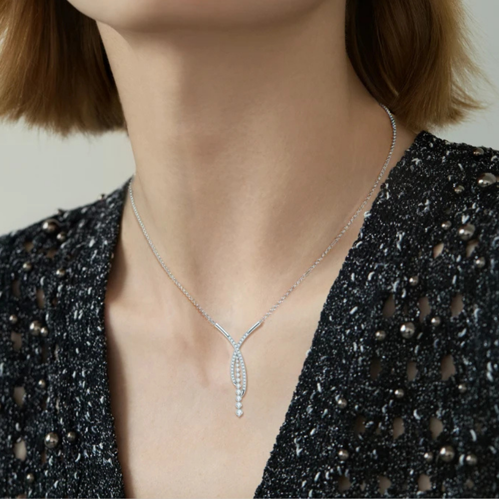 Collana con Pendente in Moissanite per ct 1,23