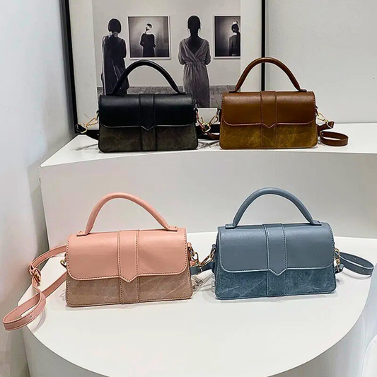 Mini Borsa a Due Tonalità in Similpelle