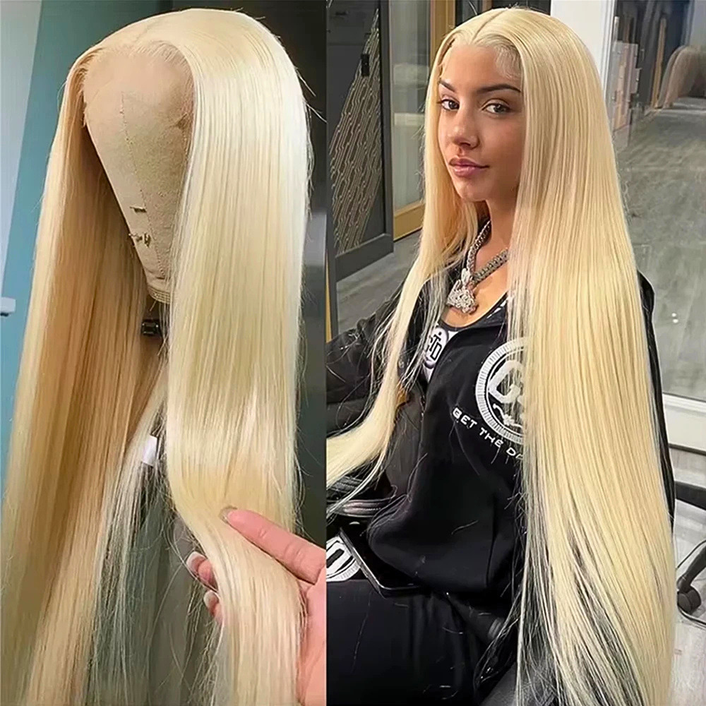 Parrucche Bionde di Capelli Veri Lisce o Ondulate