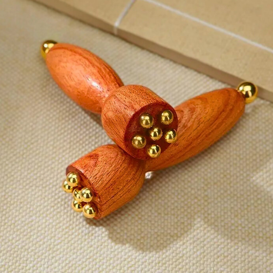 Gua Sha Viso Professionale in Ottone e Palissandro