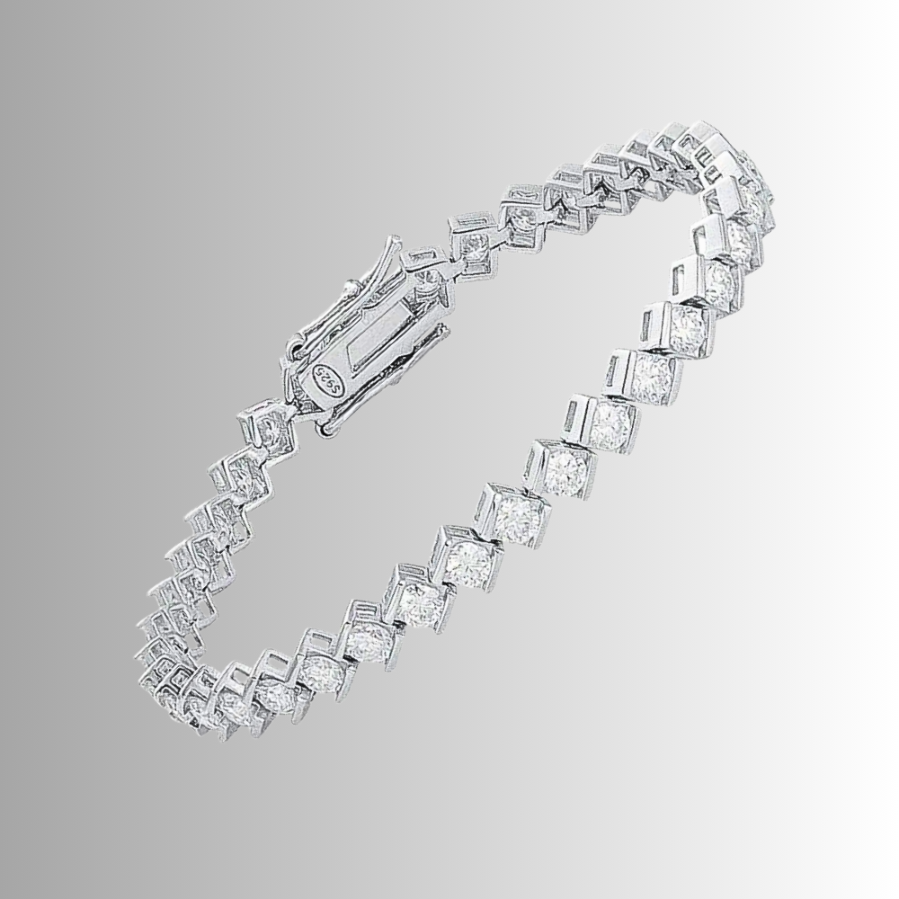 Bracciale Tennis a Rombi con Moissaniti
