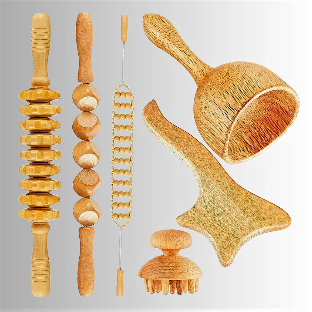 Strumenti Professionali per Massaggi in Legno Massiccio e Bamboo