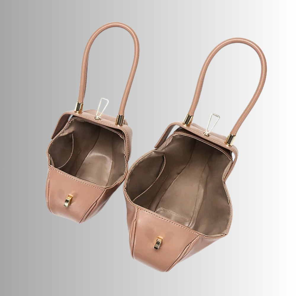 Mini Bag in Pelle di Vitellino a Doppio Strato