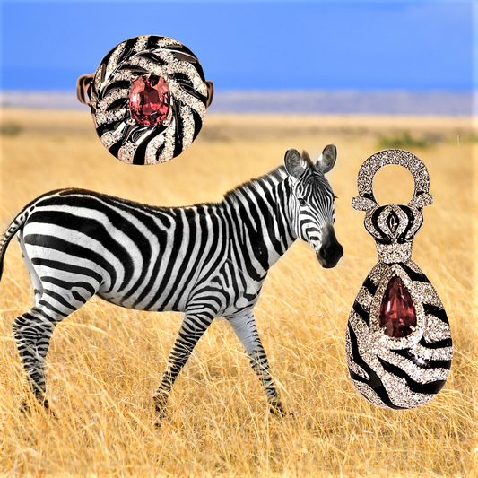 El set "Zebra Regale" corona tu elegancia 