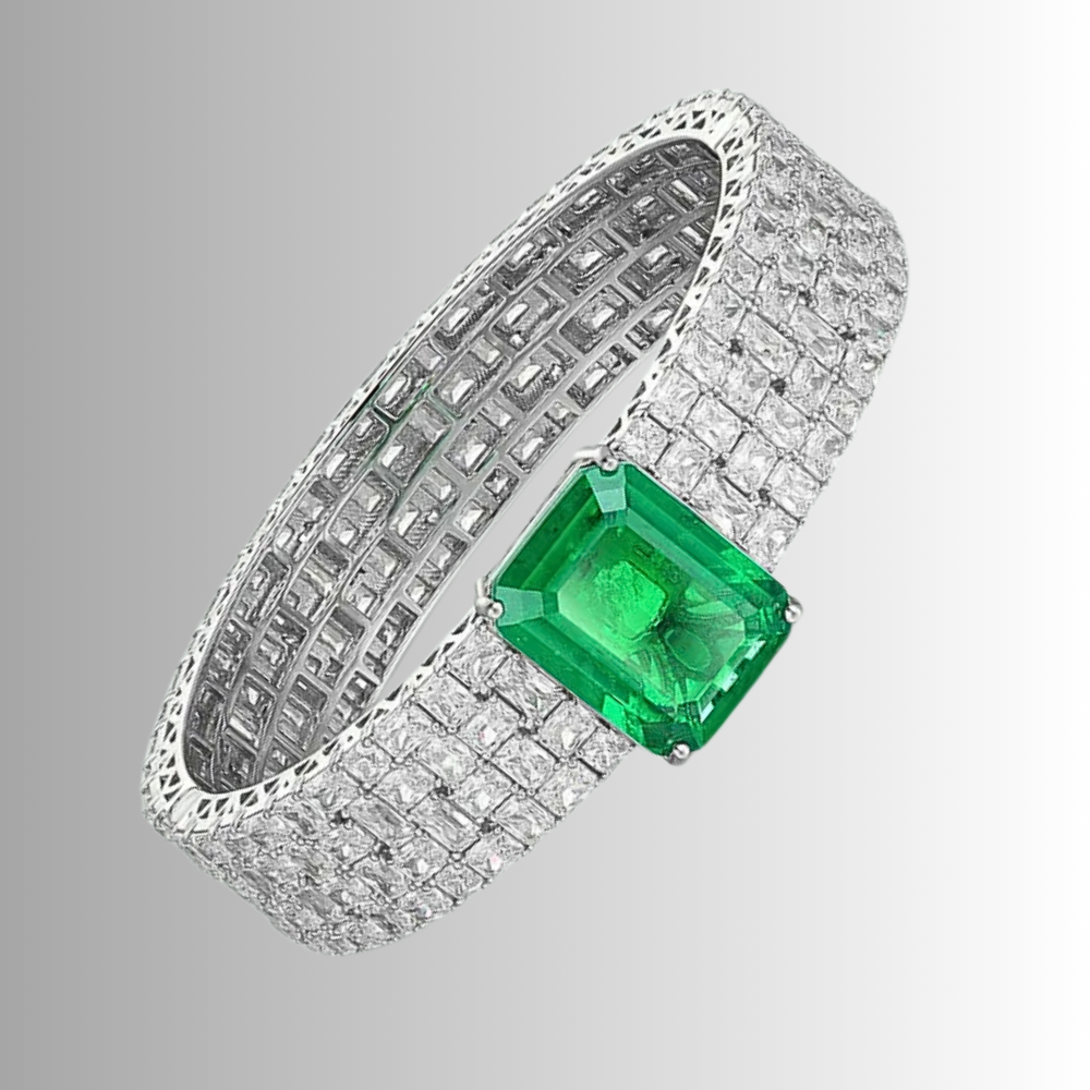 Bracciale Rigido a Fascia con Gemme Premium