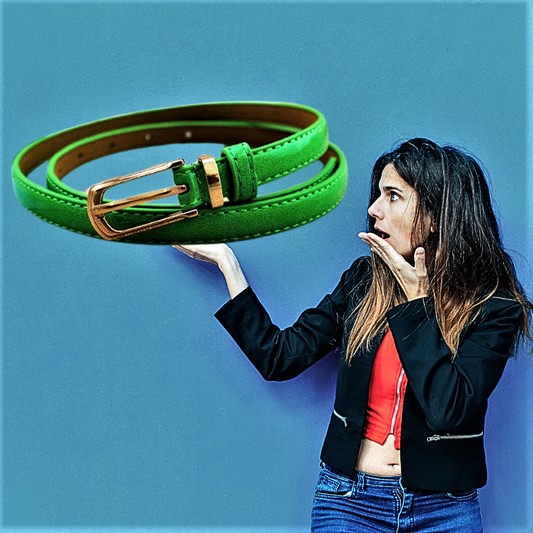 Micro Patent Belt A Touch of Color for Your Casual Outfits