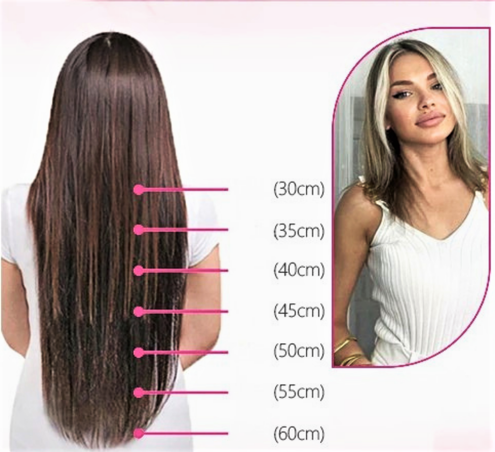 Set di 8 Fasce di Extensions di Capelli Veri
