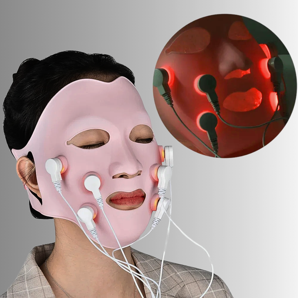 Maschera Massaggiante a Vibrazione e Led Fotonici Rossi