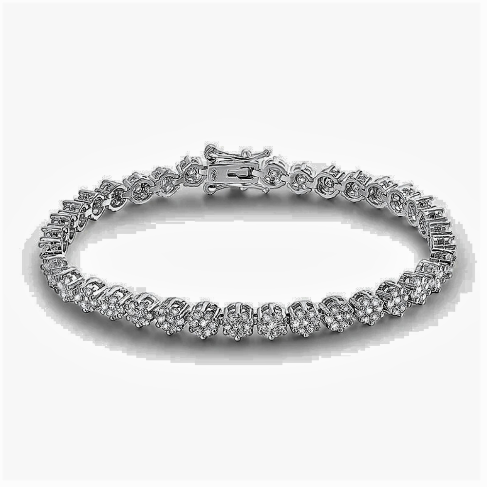 Bracciale Floreale in Moissaniti – Fino a 4,2 Carati di Purezza Naturale