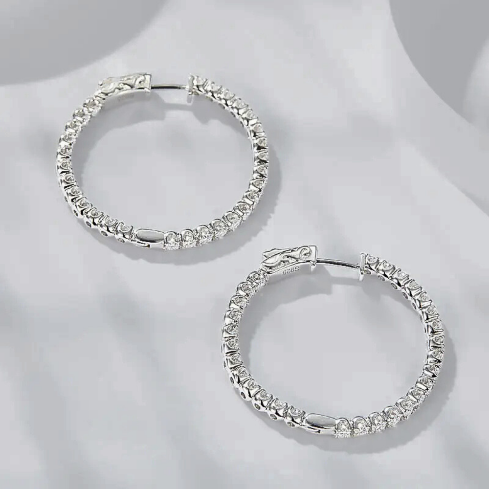 Orecchini a Cerchio con Moissaniti per ct 1,50