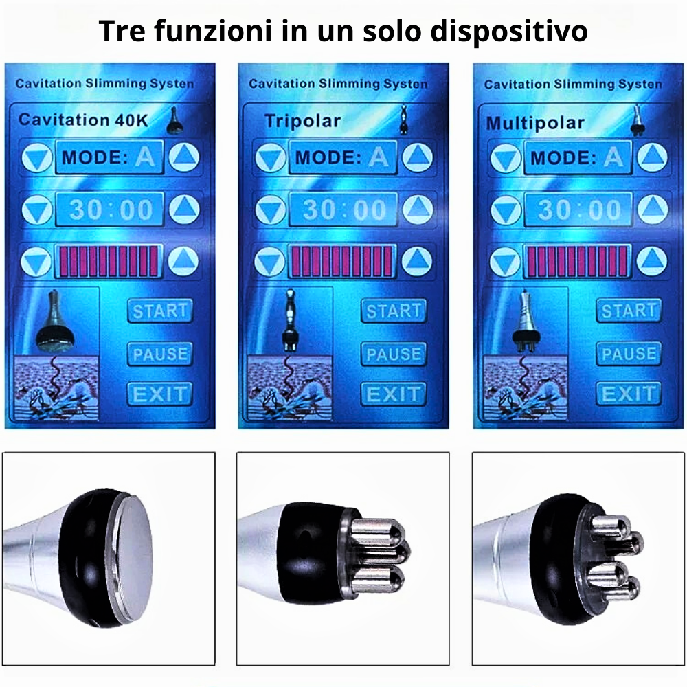 Dispositivo Professionale di Cavitazione 3 in 1